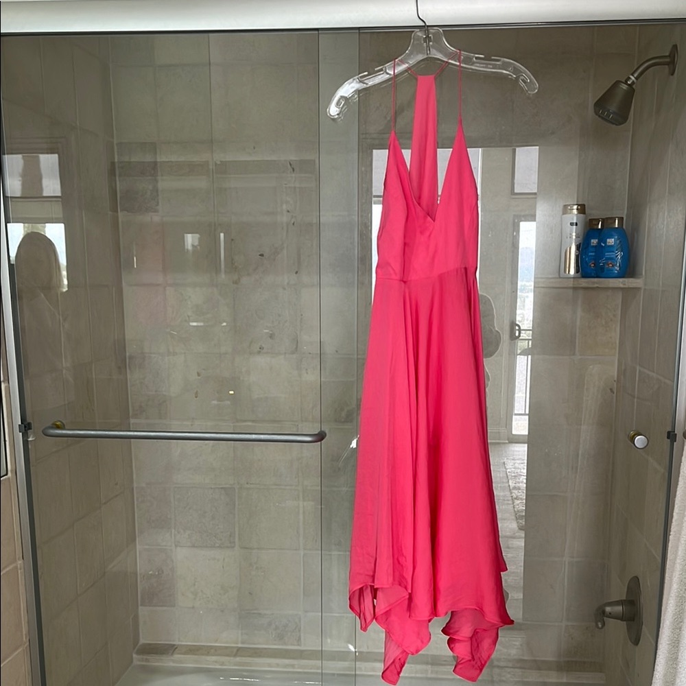Pink Halter Neck Dress